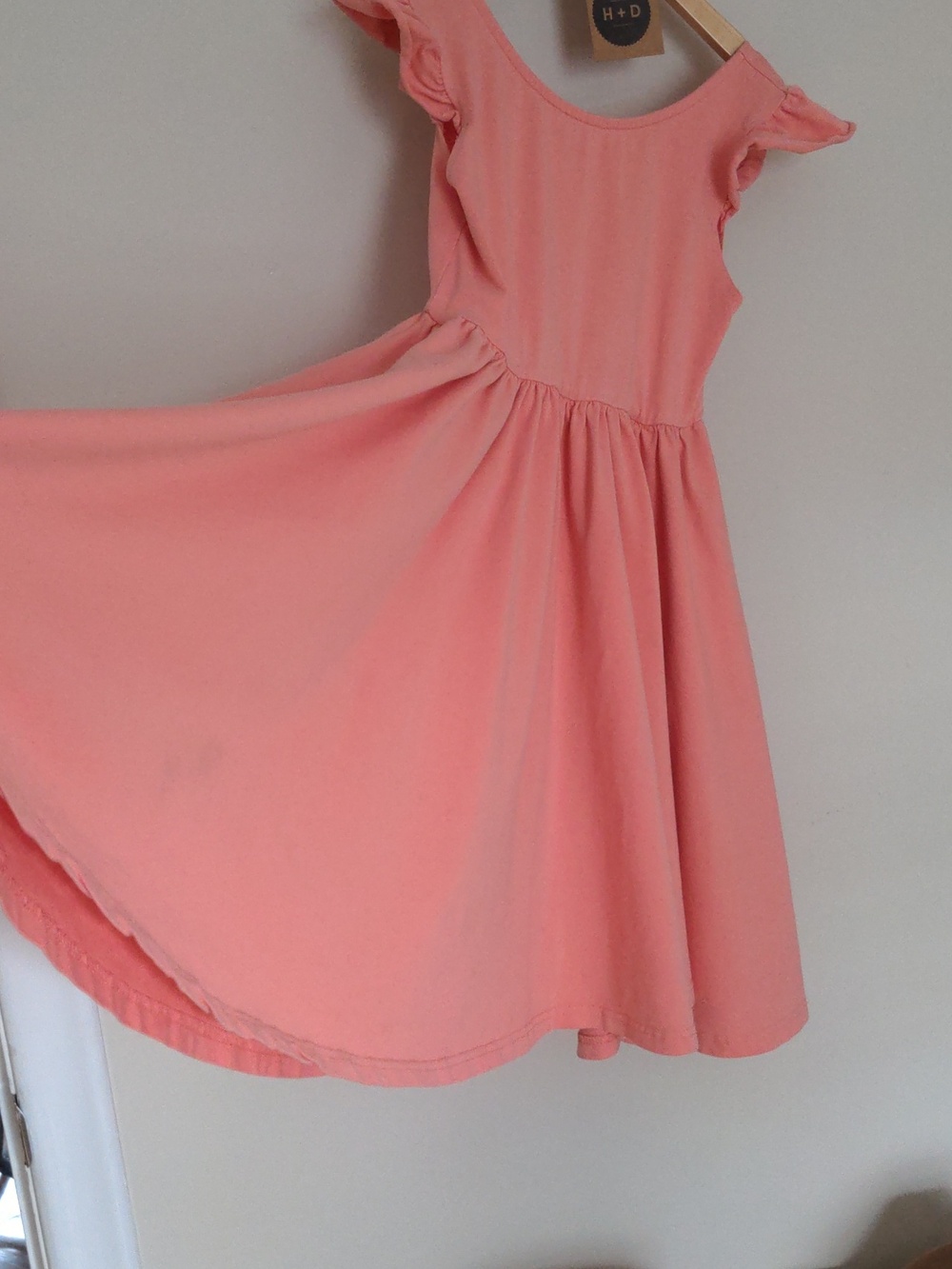 Hubble and Duke 7Y Pink Twirl Dress, Ballet Circle Dress Girls Summer Dress